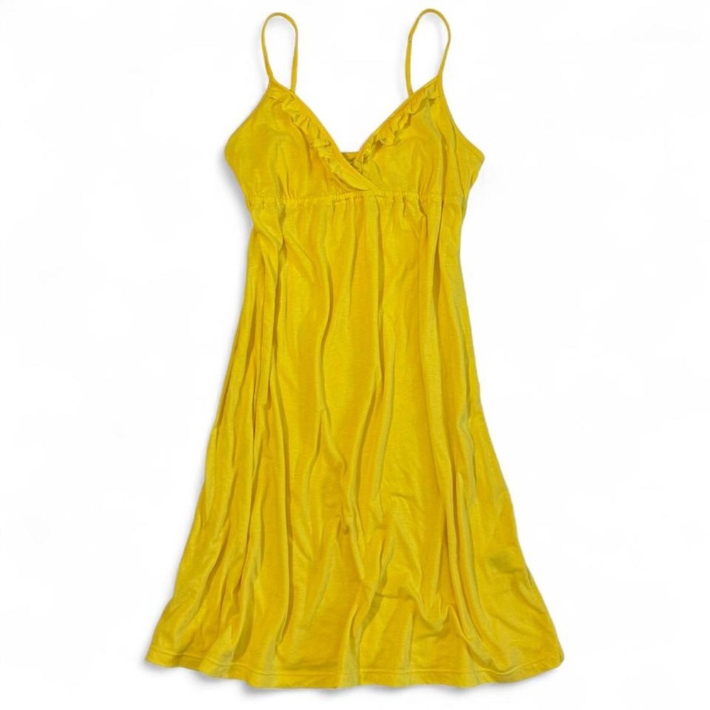 Y2K Yellow Aeropostale Ruffle Babydoll Dress Large
